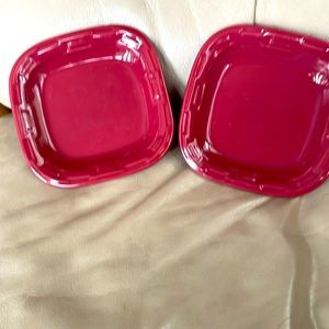 Longaberger Paprika bread plates. Set of two. Used but like new